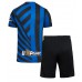 Echipament fotbal Inter Milan Tricou Acasa 2024-25 pentru copii maneca scurta (+ Pantaloni scurti)